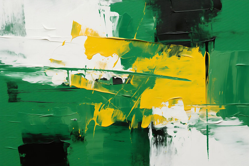 Touches vertes et jaunes — motif complet