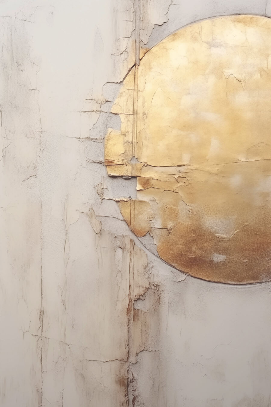 Cercle doré sur gris — motif complet