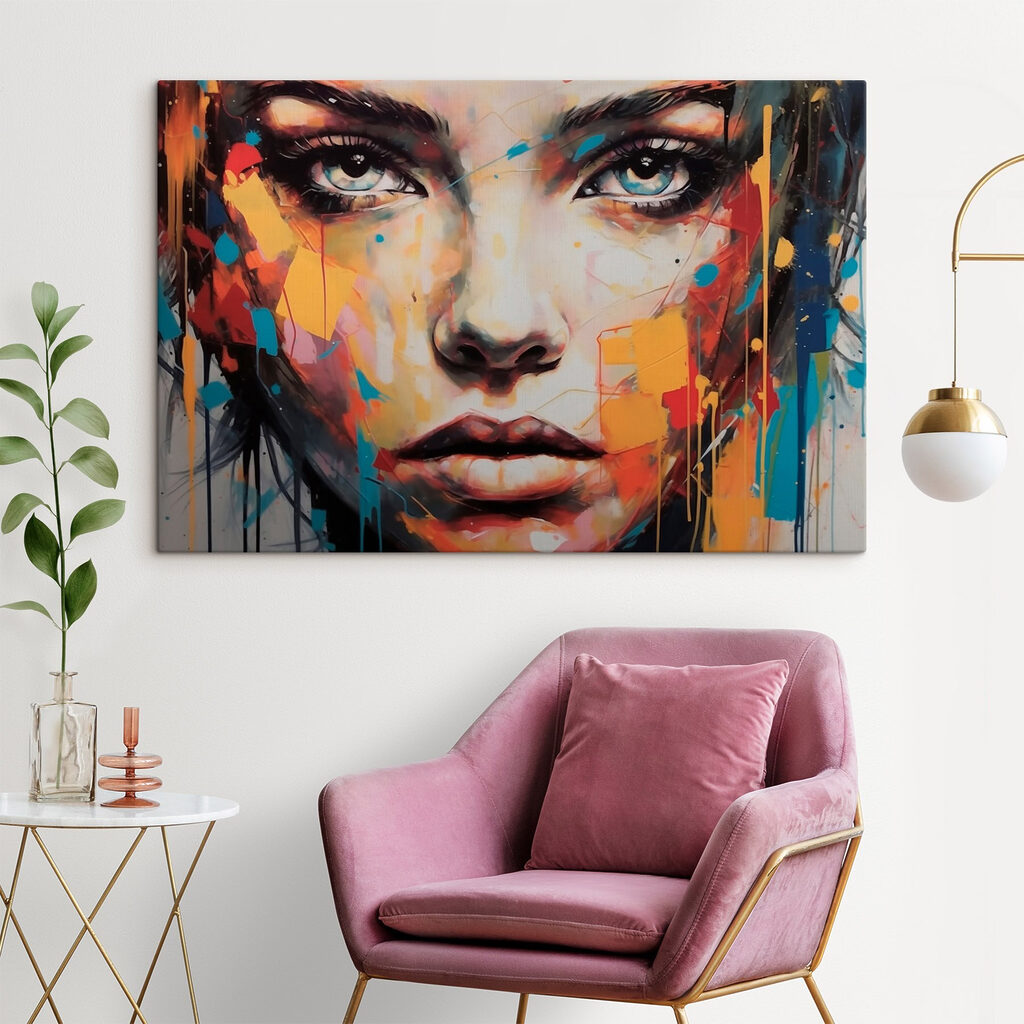 Yeux bleus et éclaboussures — intérieur 2