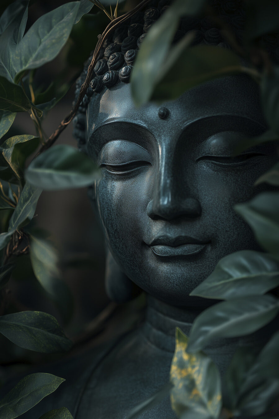 Bouddha dans la jungle — motif complet