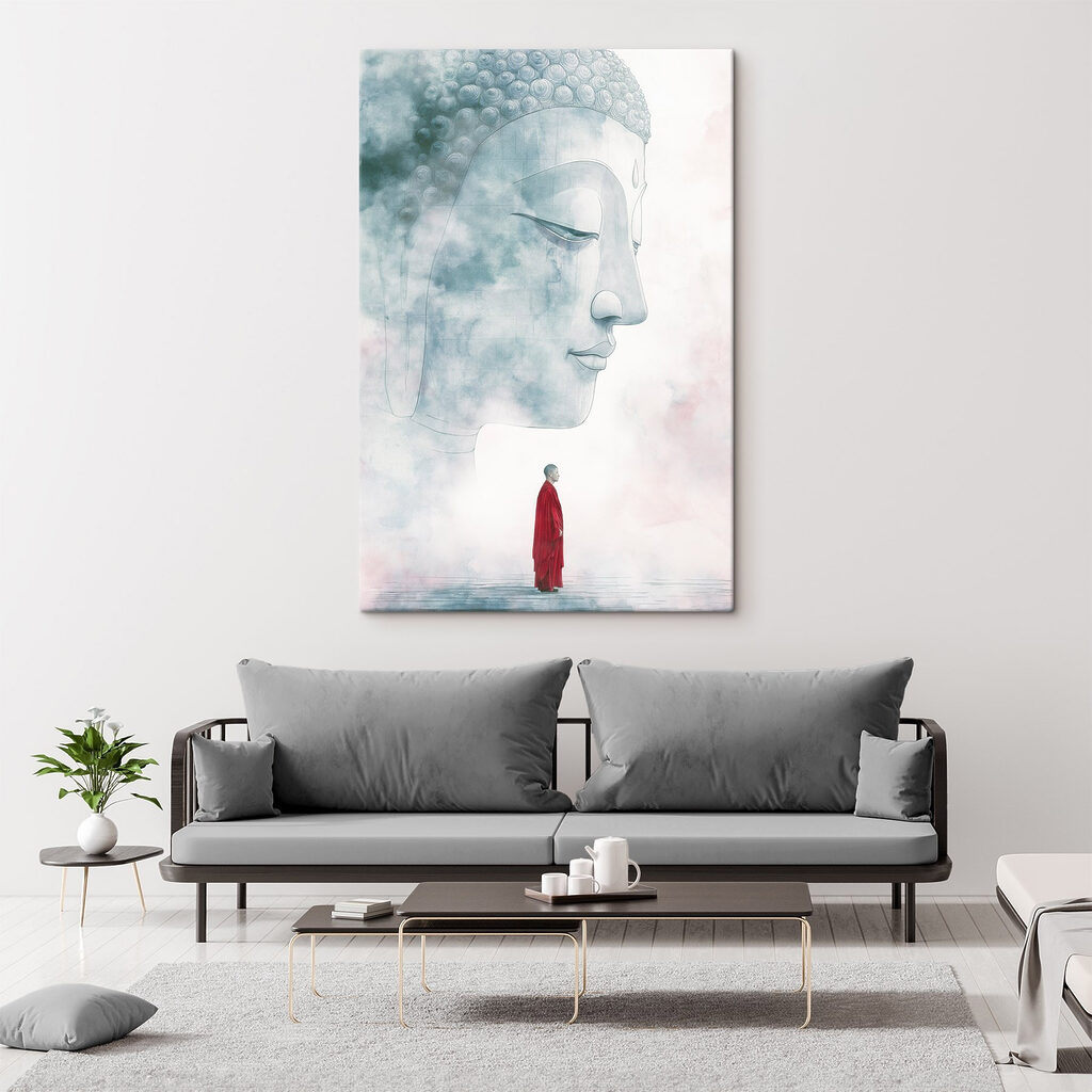 Moine sous le Bouddha — intérieur 2