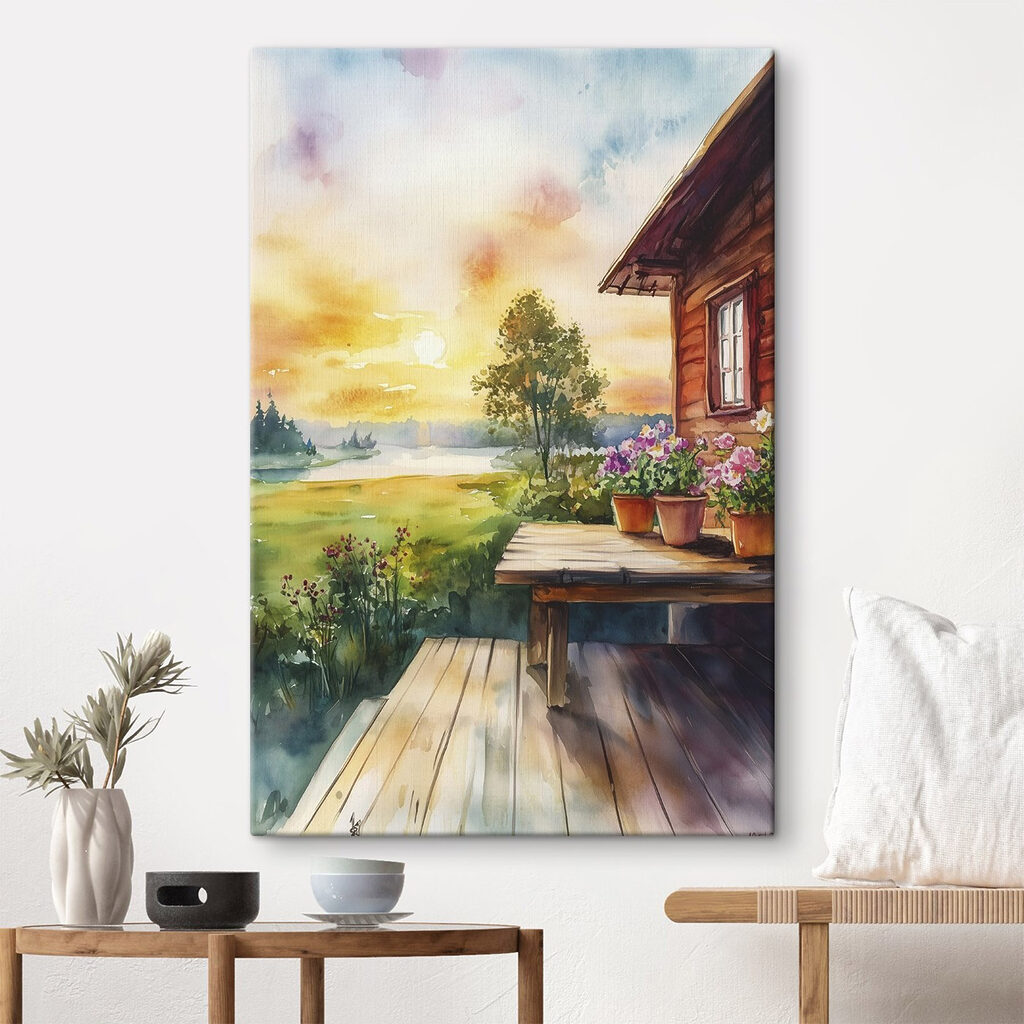 Terrasse au soleil couchant — intérieur 2
