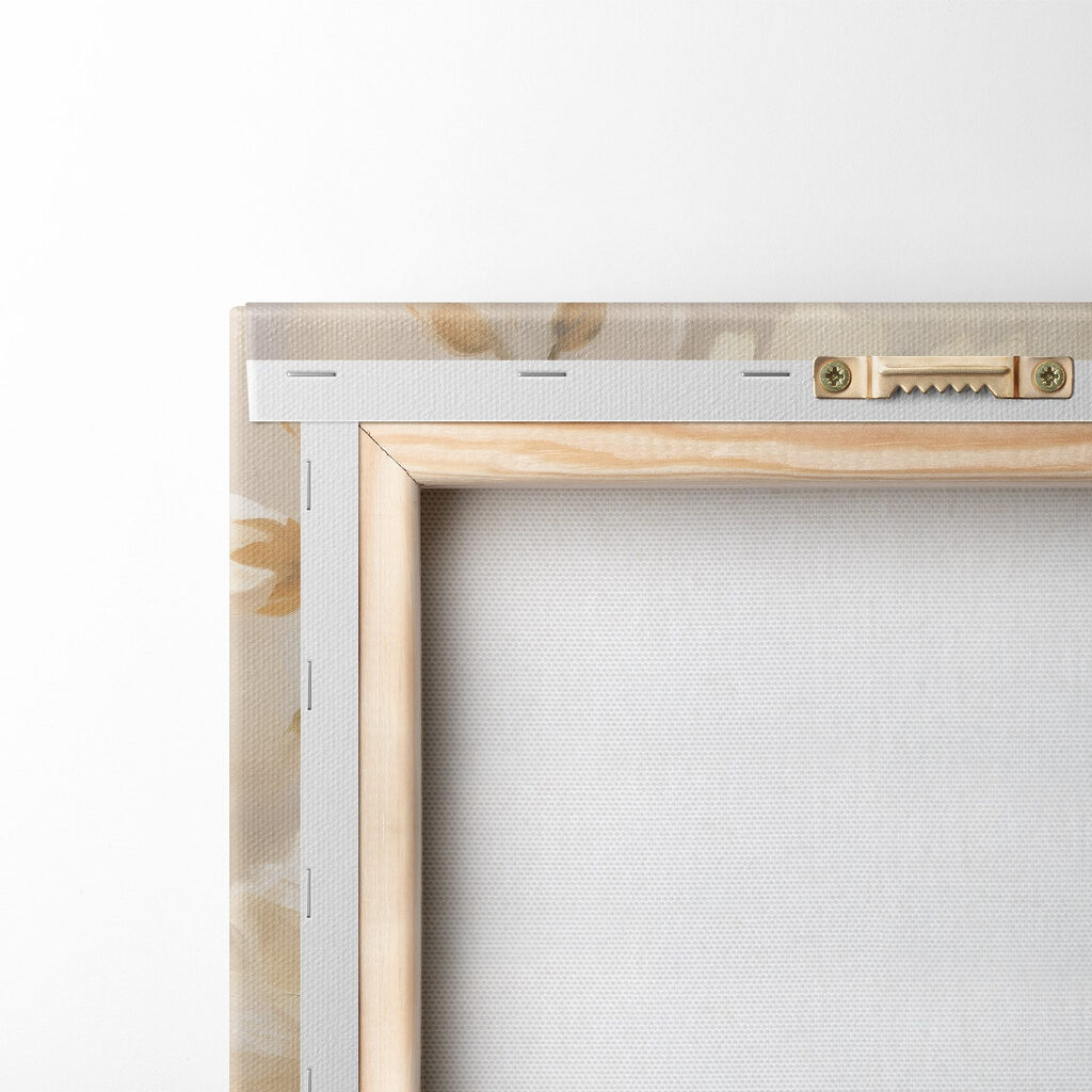 Fleurs crème sur beige — dos