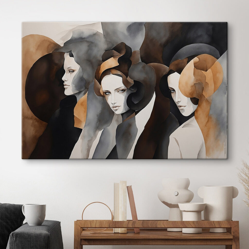 Trois femmes stylisées — intérieur 2