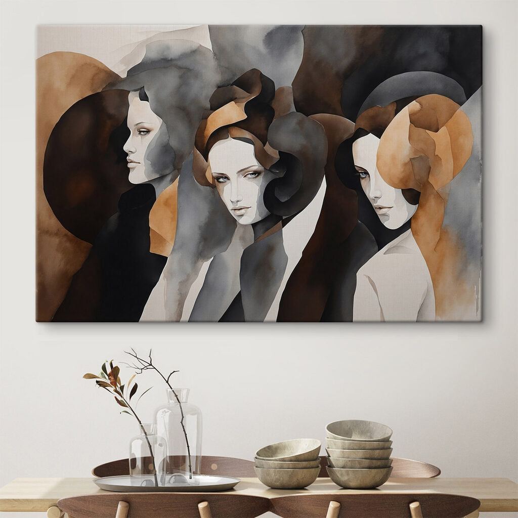 Trois femmes stylisées — intérieur 3