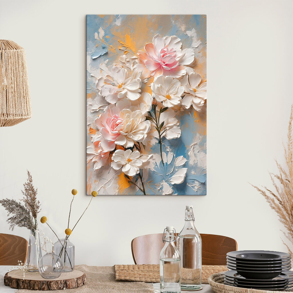 Floraison rose, bleu glacier — intérieur 3