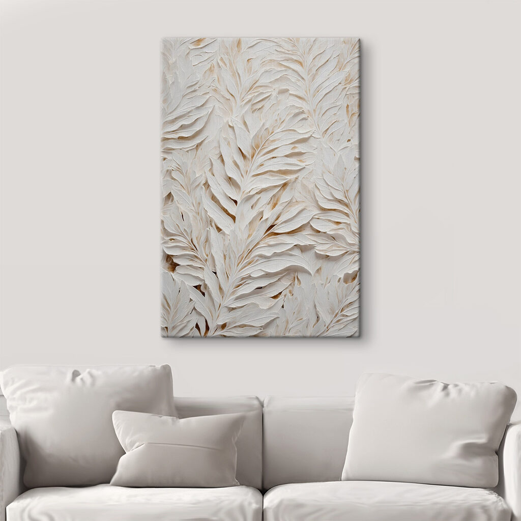 Feuillage blanc et ombres — intérieur 1