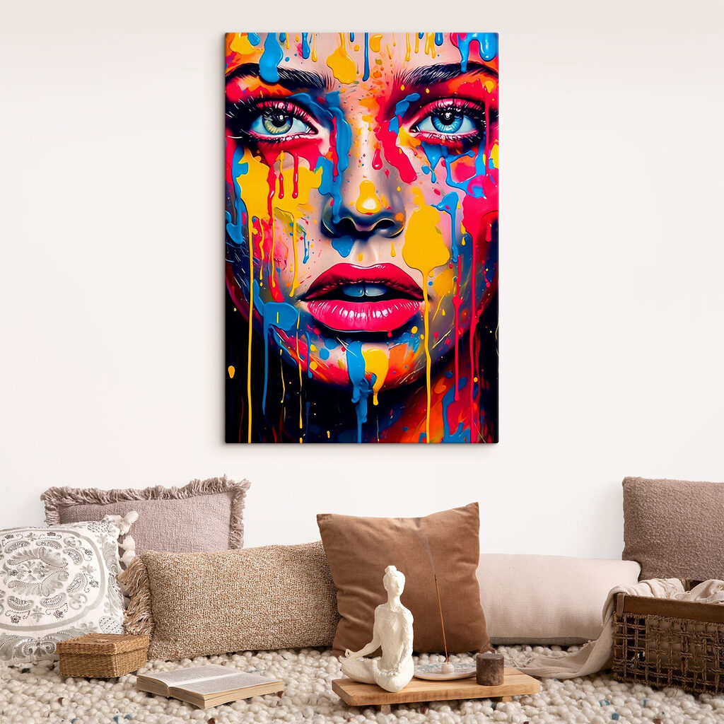 Regard aux coulures colorées dans un intérieur