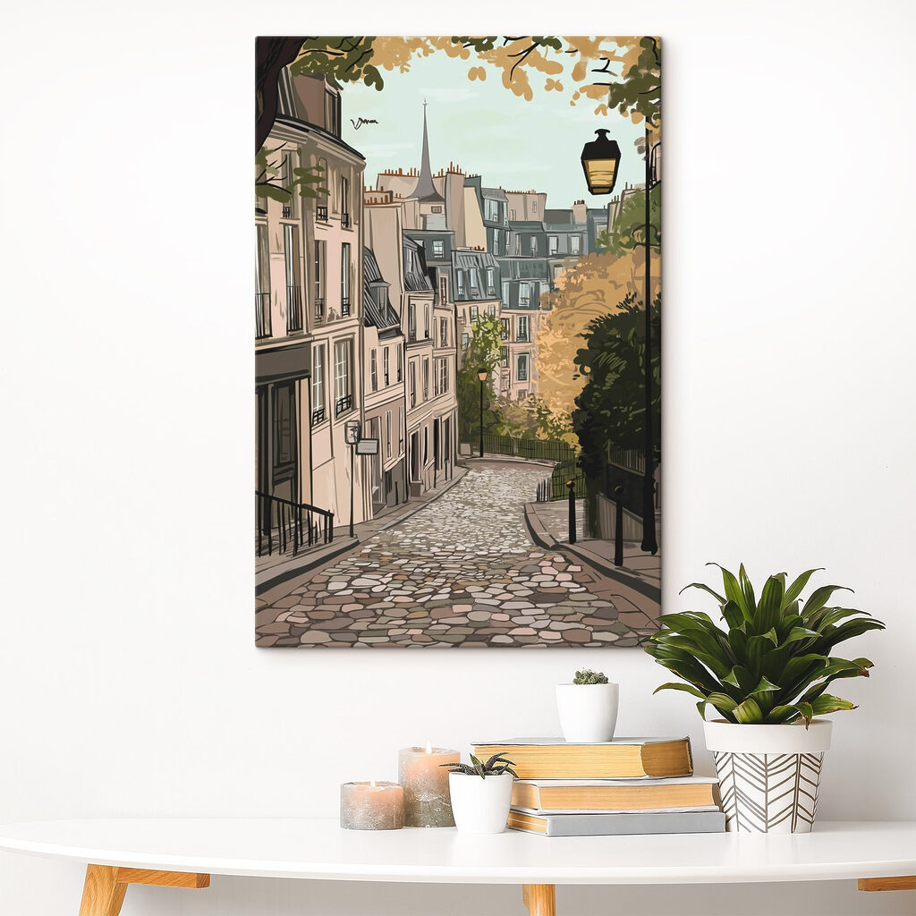 Ruelle pavée en automne — intérieur 1