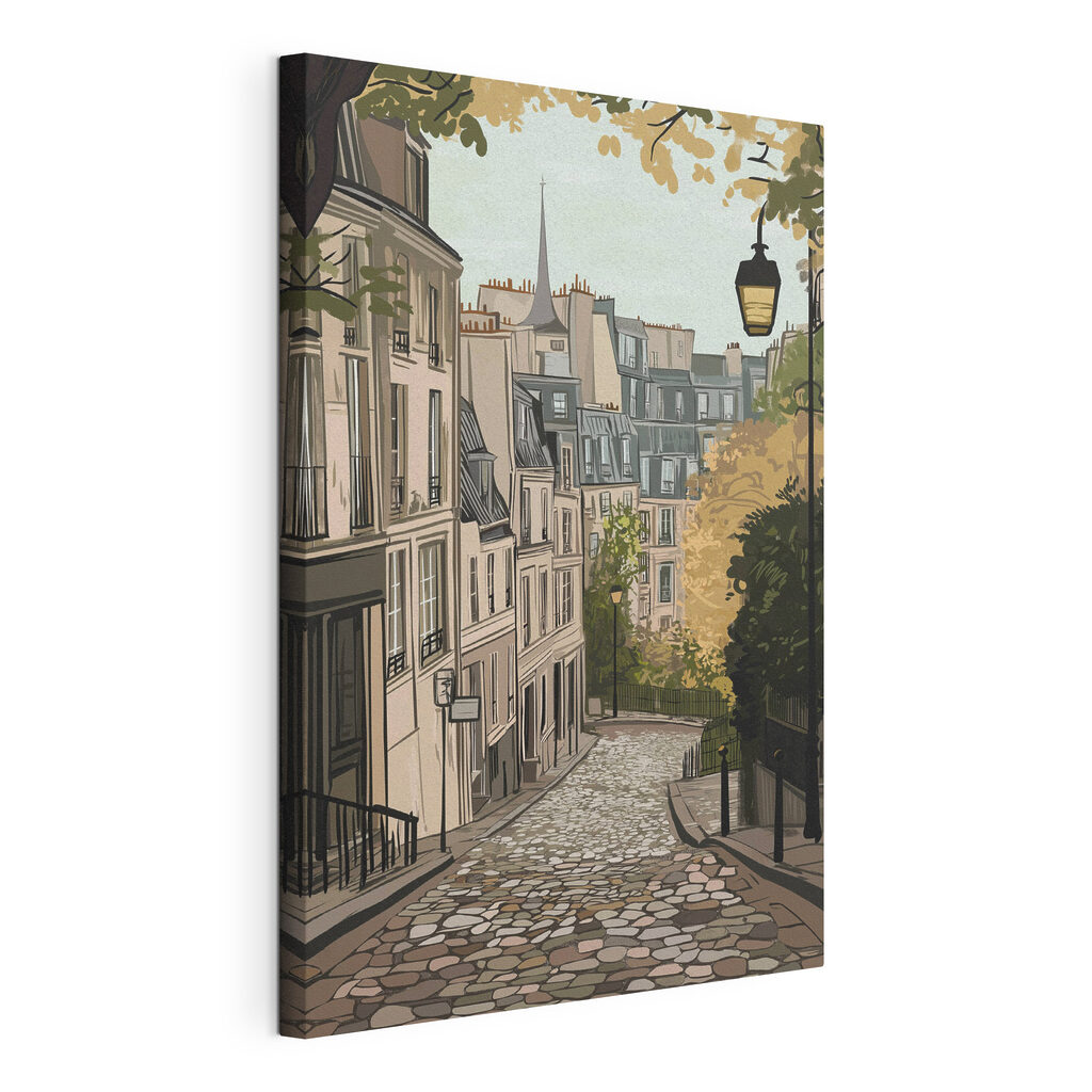 Ruelle pavée en automne — vue du produit
