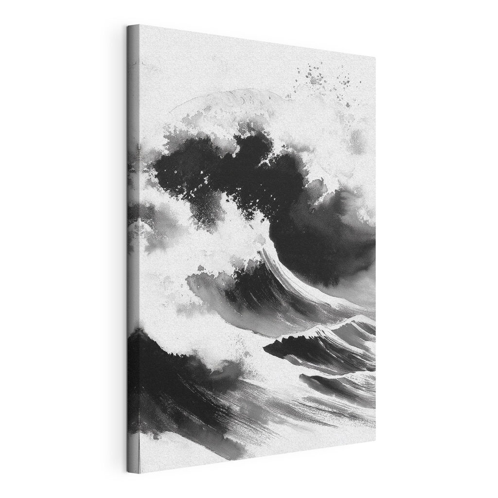 Vague noire et blanche — vue du produit