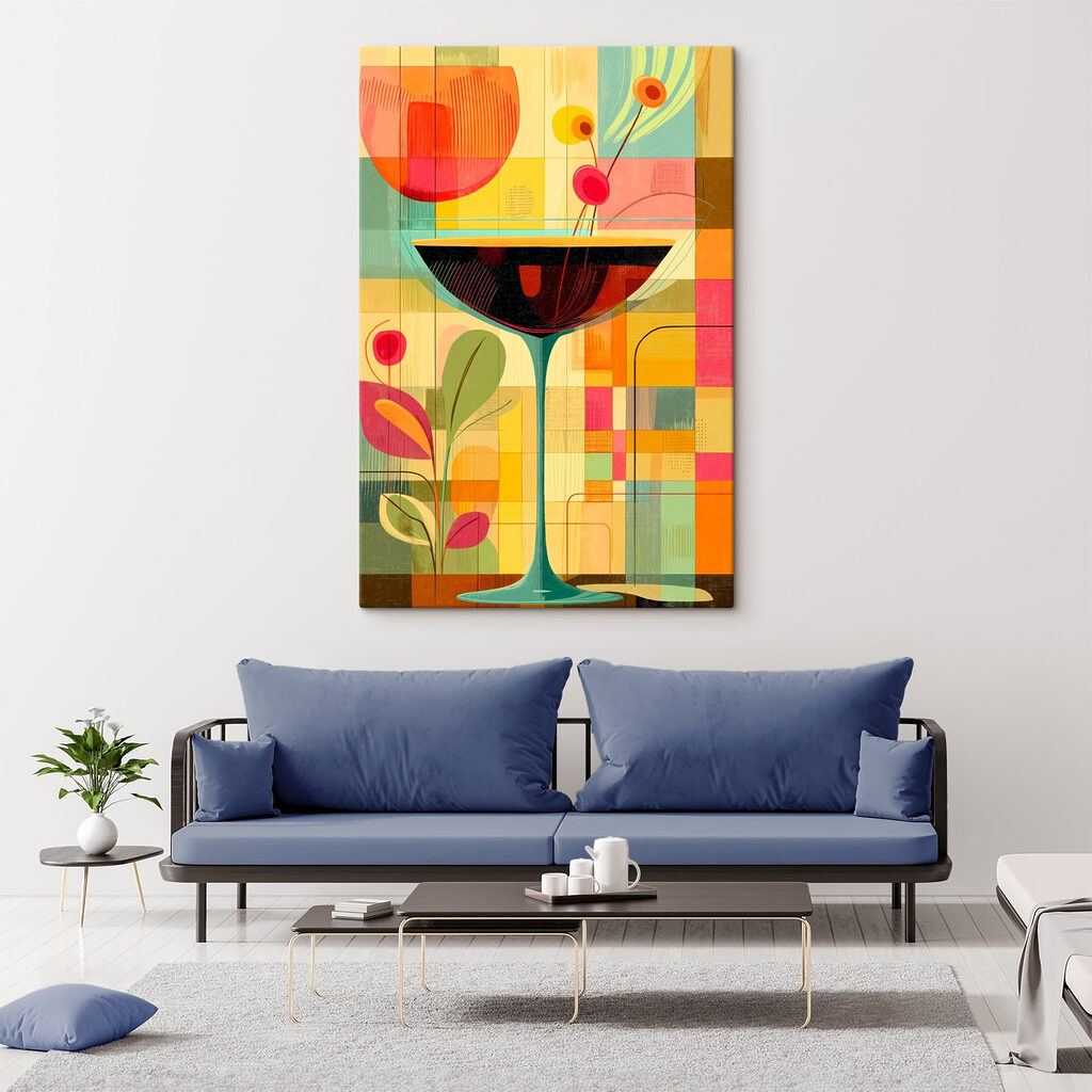 Verre de vin géométrique — intérieur 2