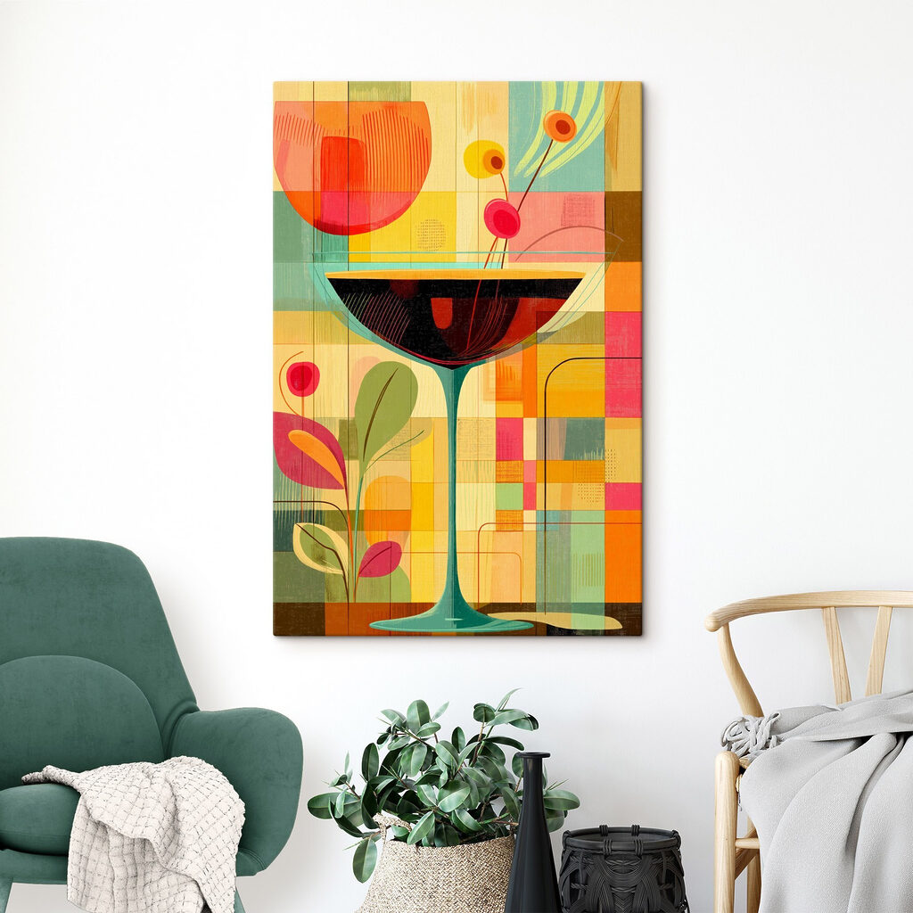 Verre de vin géométrique — intérieur 1