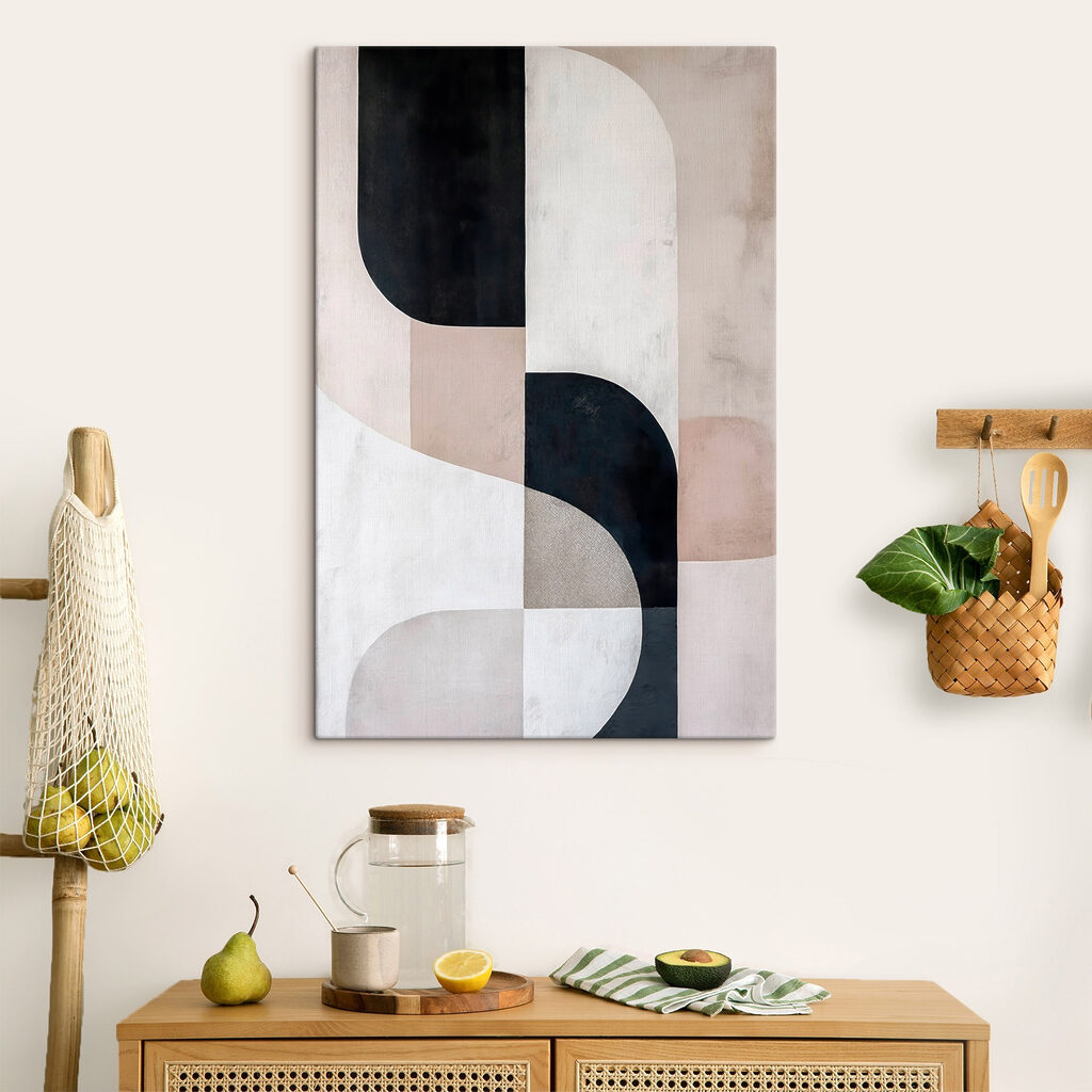 Courbes noires sur sable — intérieur 1