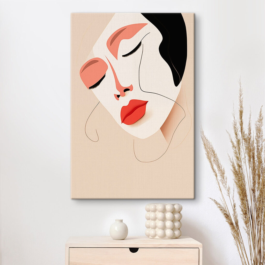 Doux visage penché — intérieur 2