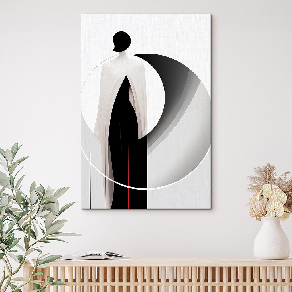 Silhouette et éventail gris — intérieur 1
