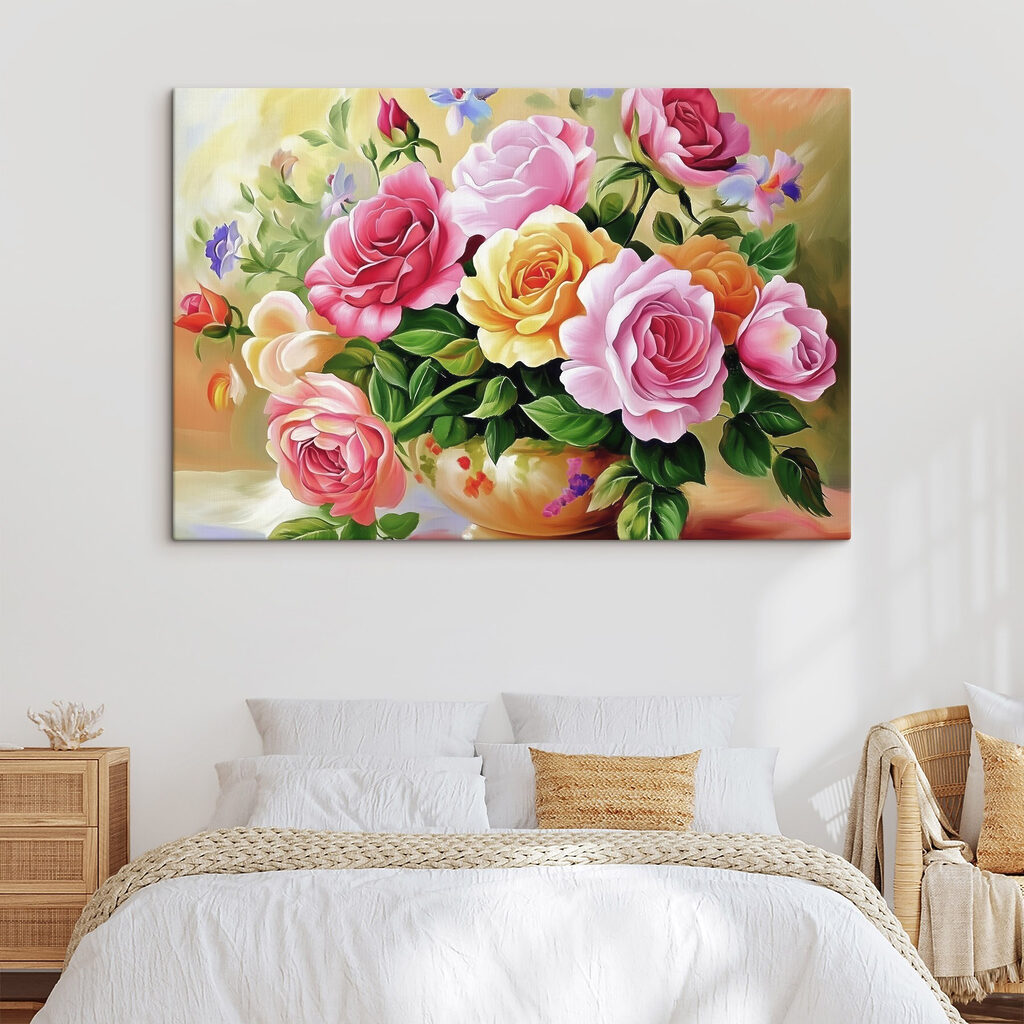 Bouquet de roses ensoleillé — intérieur 1