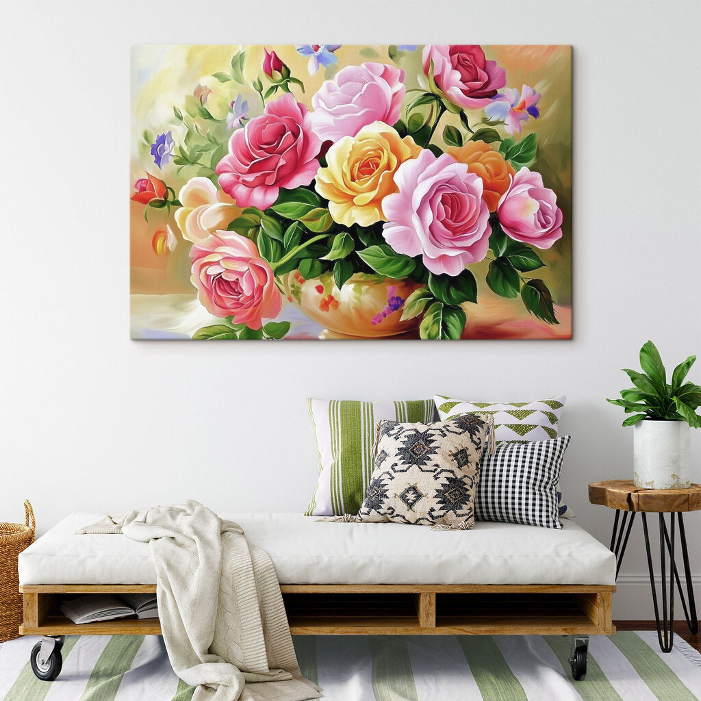 Bouquet de roses ensoleillé — intérieur 2