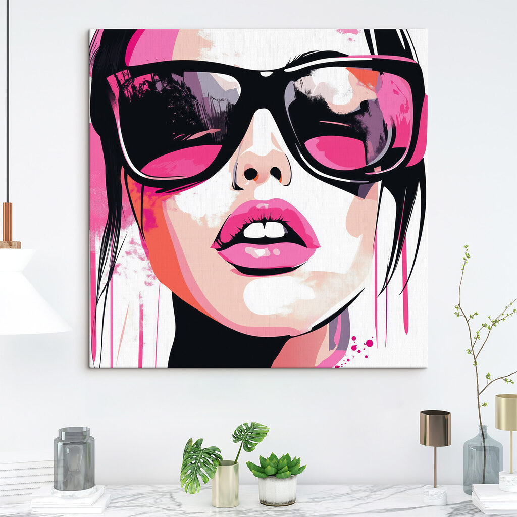 Regard pop art rose — intérieur 2