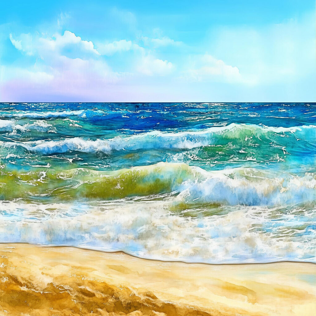 Vagues d’été — motif complet
