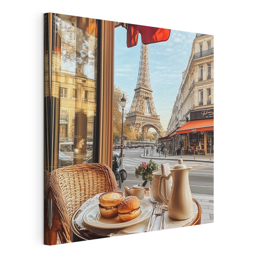 Pause gourmande à Paris, toile tendue et bord enveloppé
