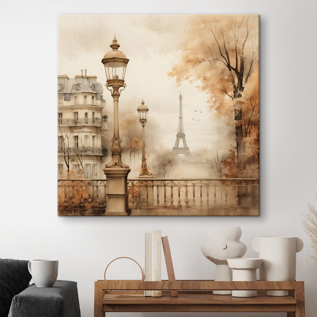 Réverbère parisien en automne — intérieur 1