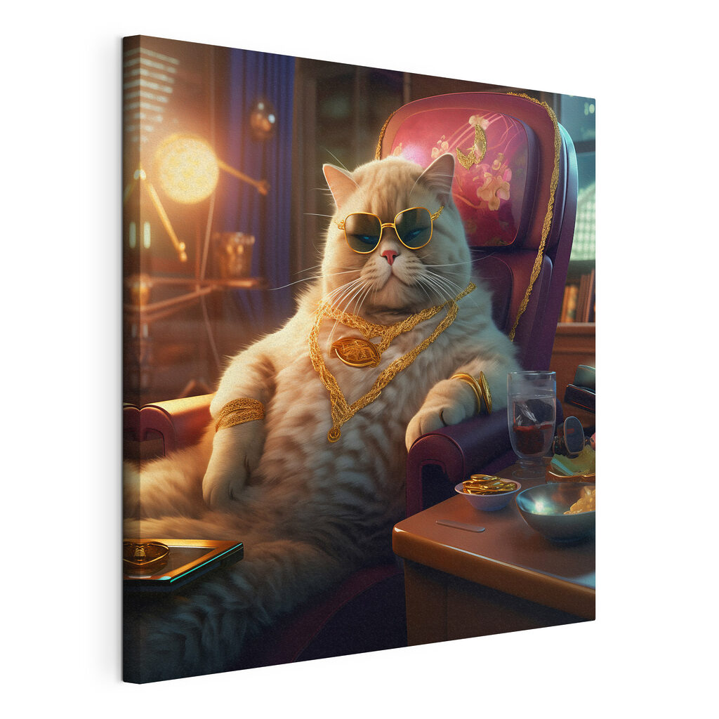 Chat cool en fauteuil — vue du produit
