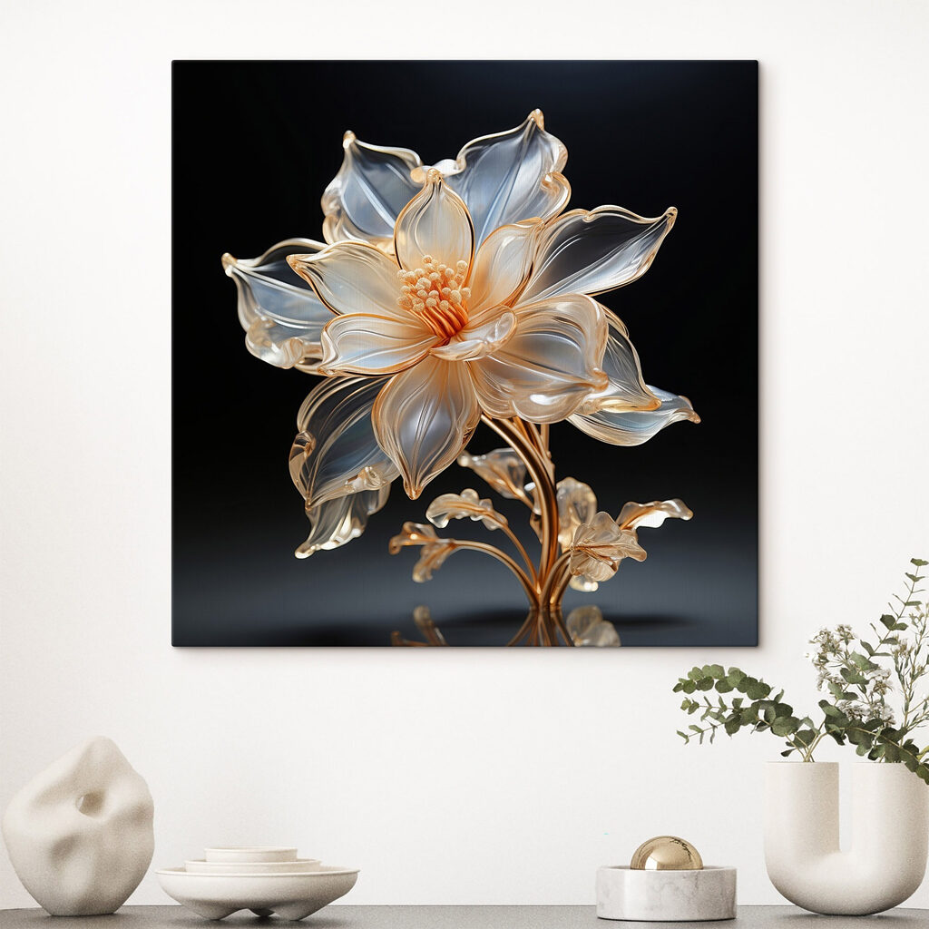Fleur bleue cernée d’or — intérieur 3