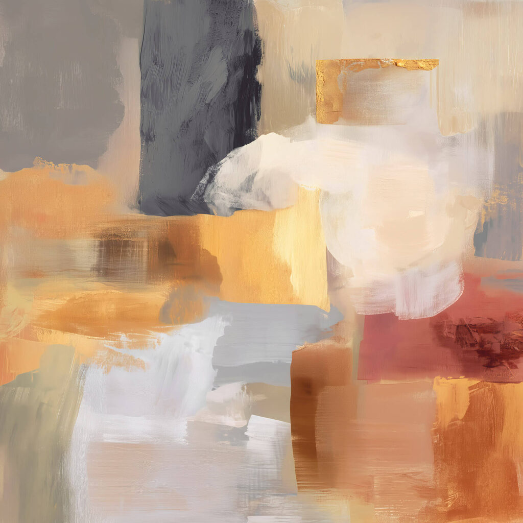 Couleurs chaudes et gris — motif complet