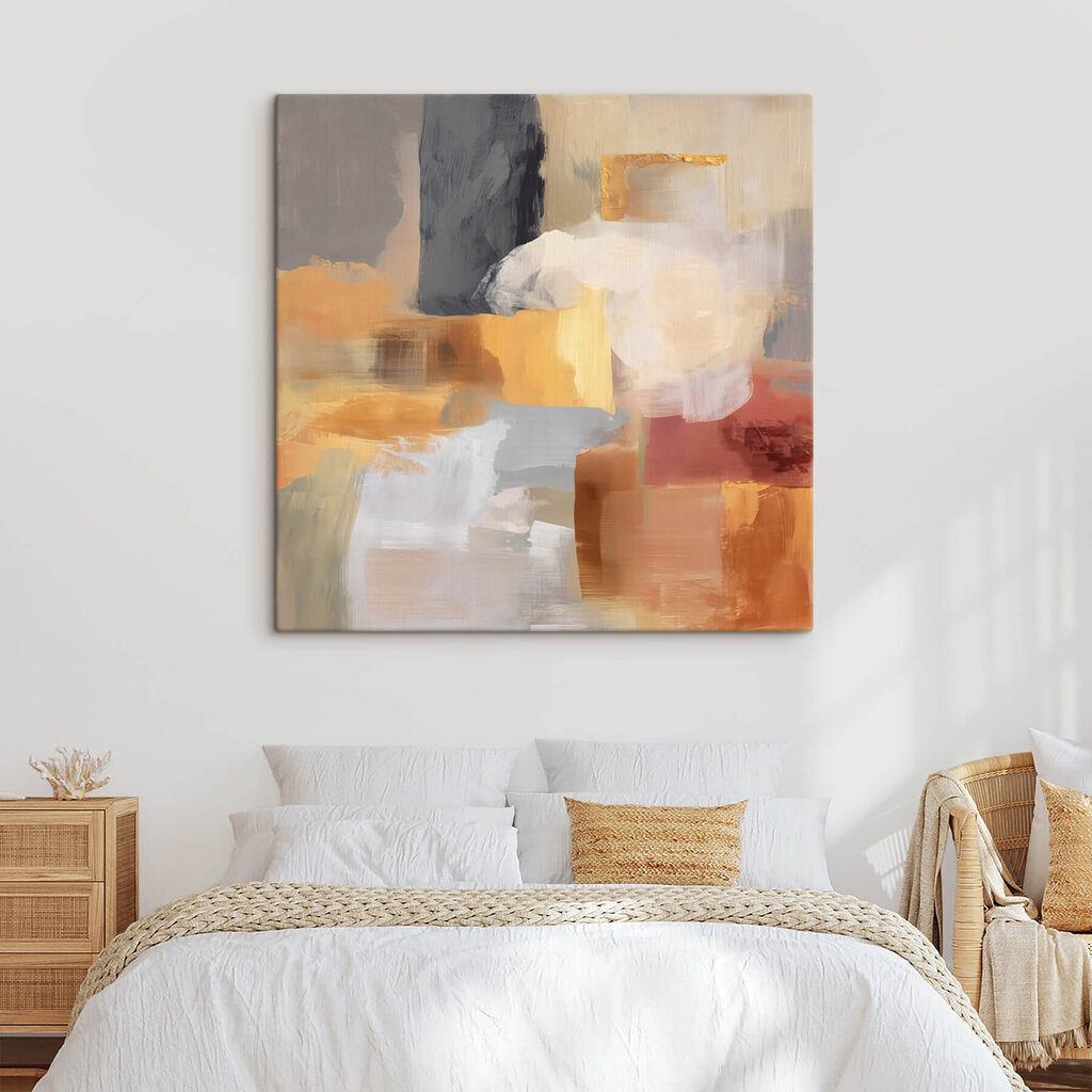 Couleurs chaudes et gris — intérieur 1