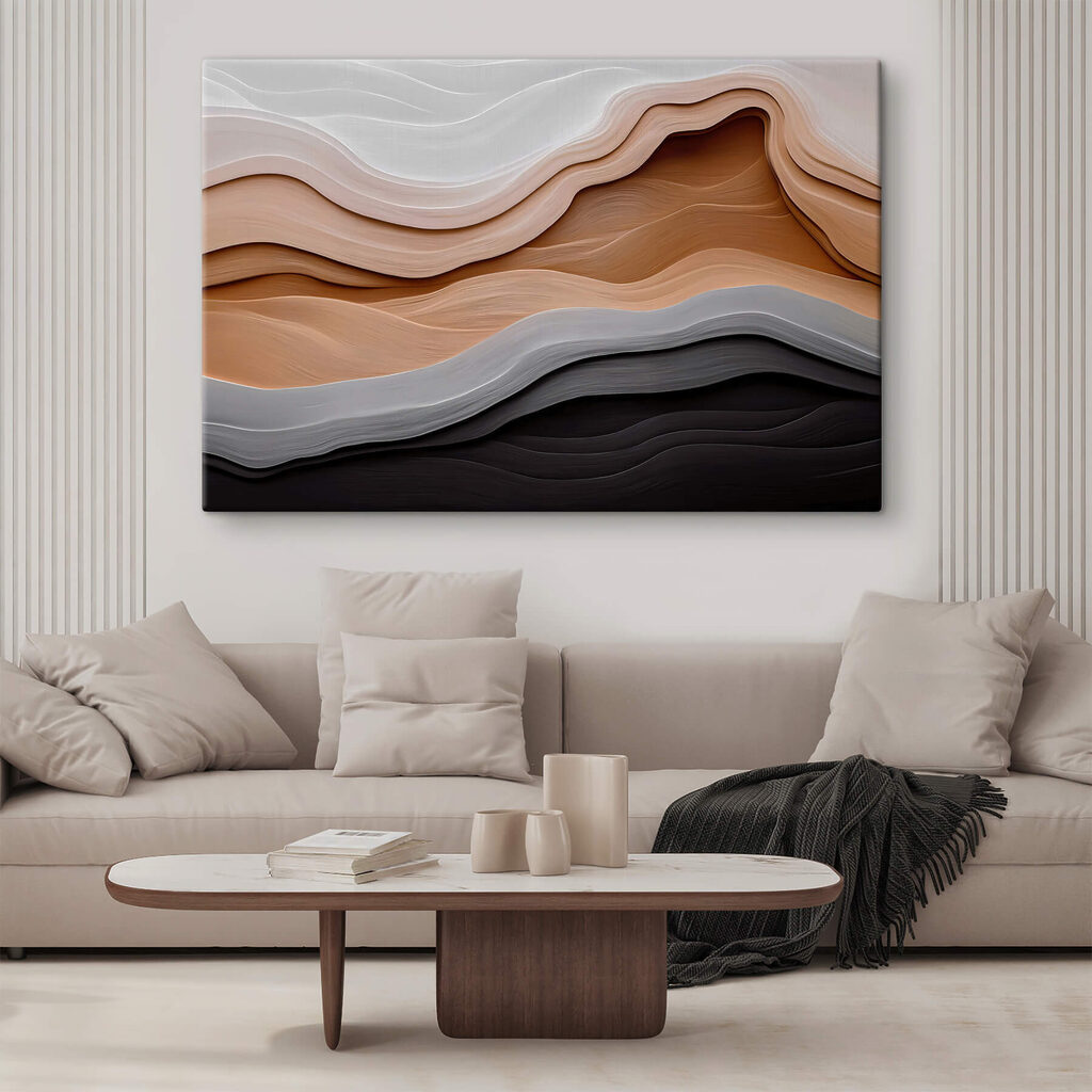 Strates noires et caramel — intérieur 2