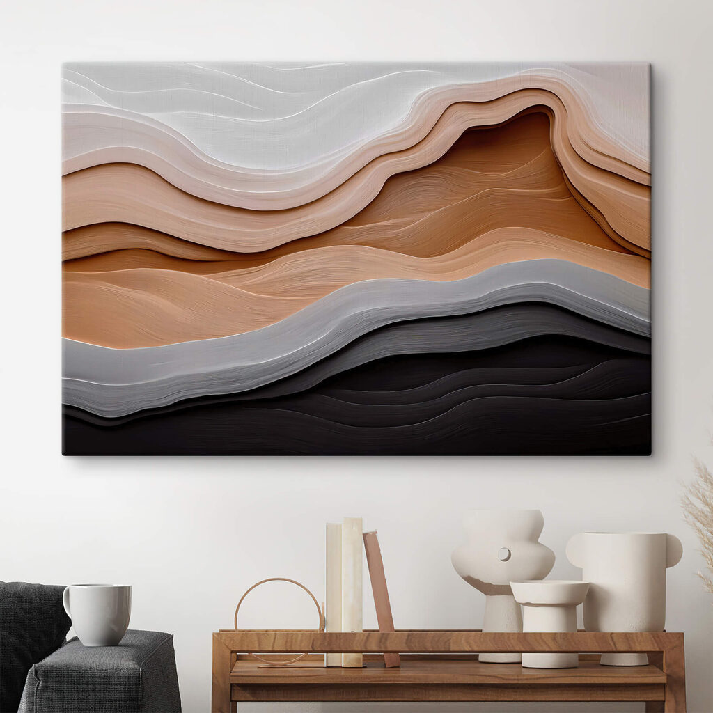 Strates noires et caramel — intérieur 1