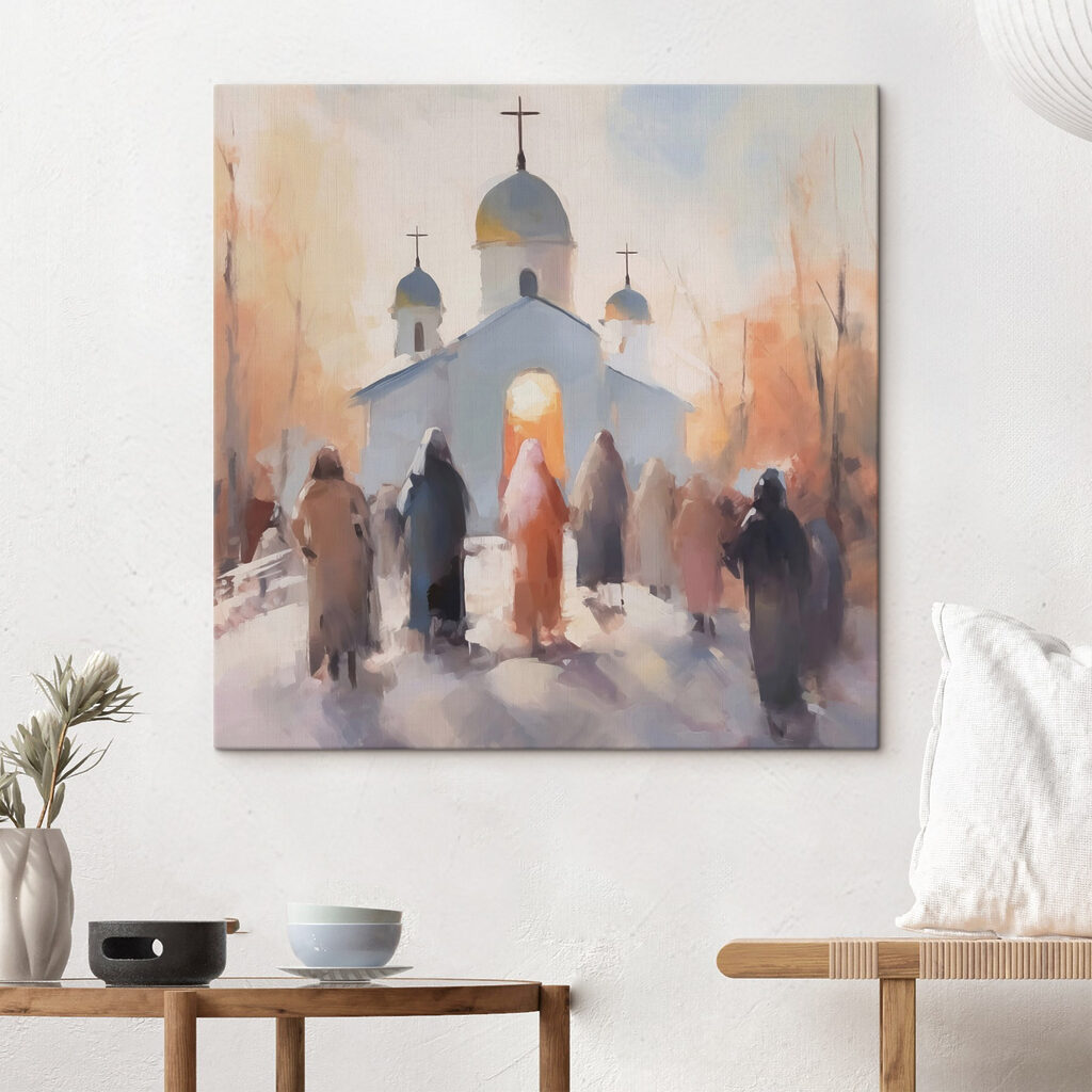 Ensemble vers l’église — intérieur 1