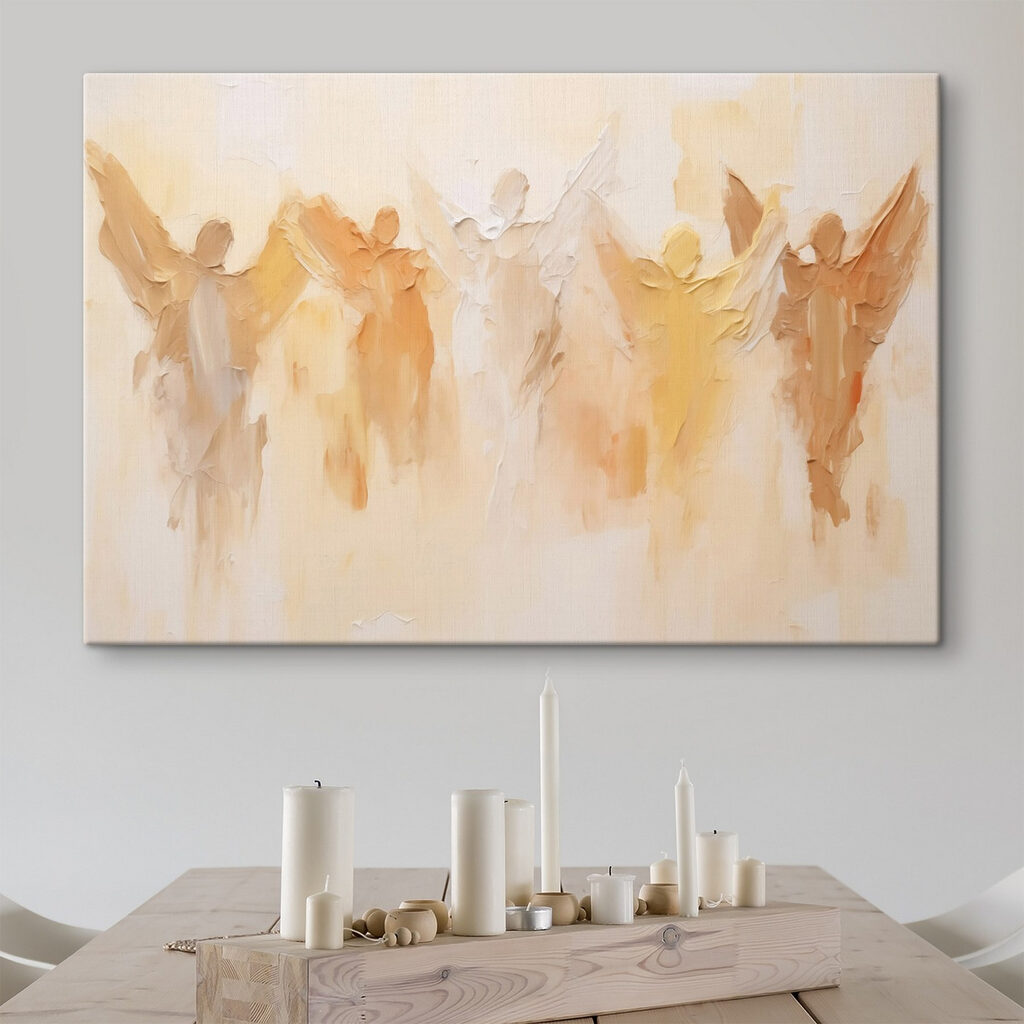 Anges aux touches chaudes dans un intérieur