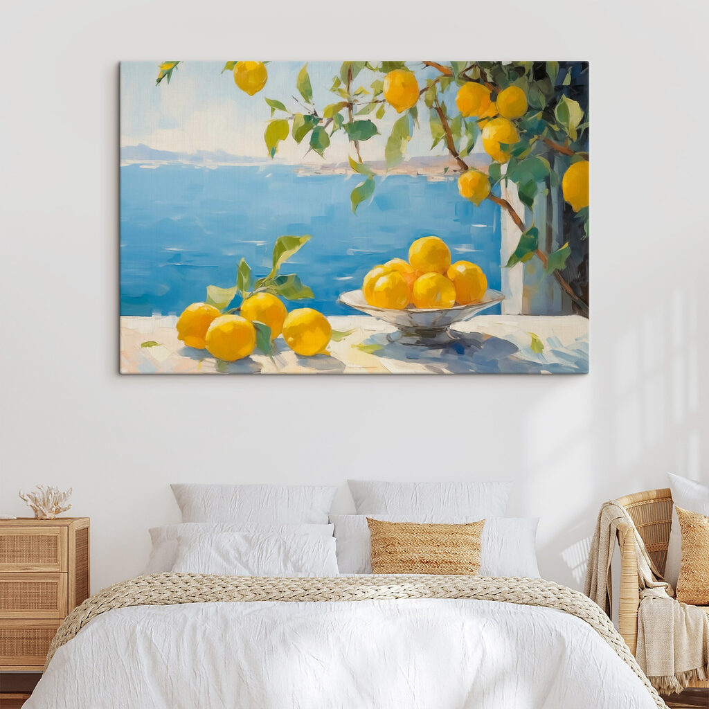 Citrons face au large dans un intérieur