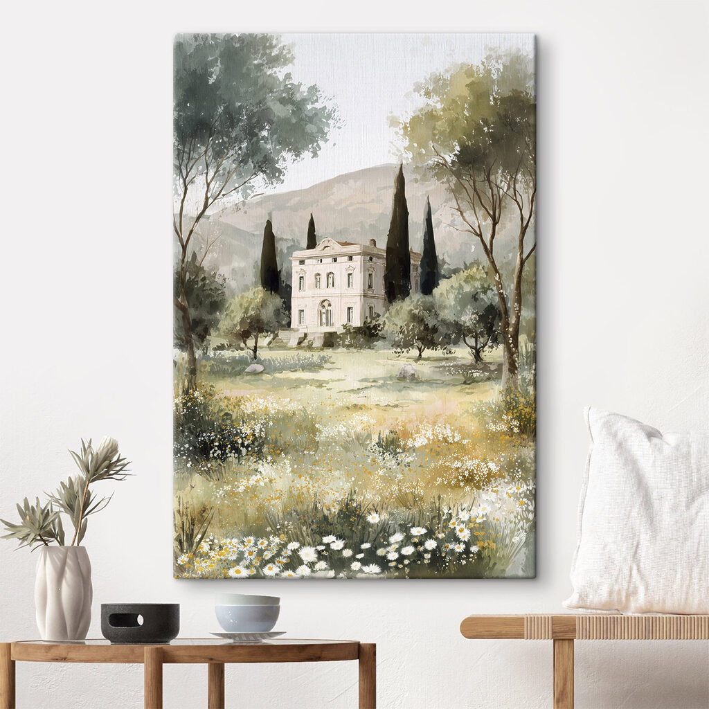 Villa au pré fleuri dans un intérieur