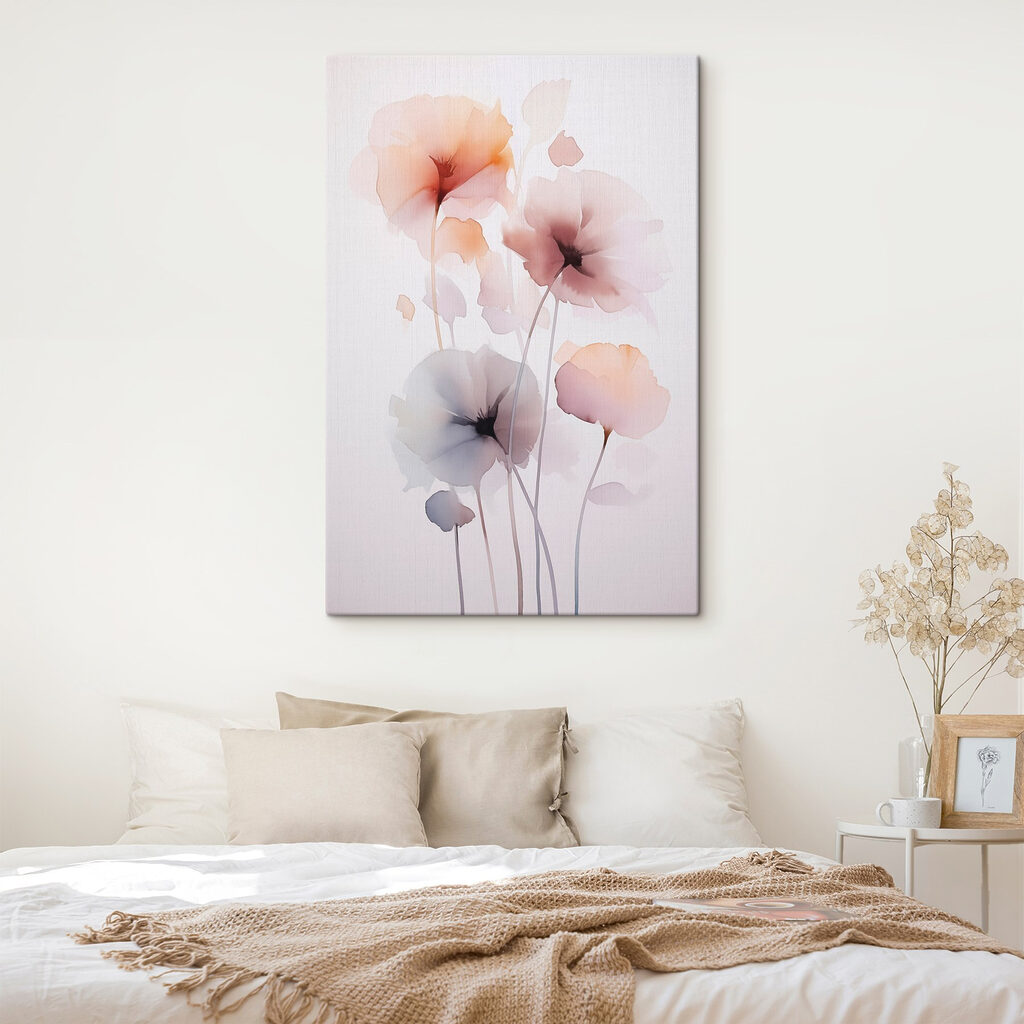 Fleurs à l’encre douce dans un intérieur
