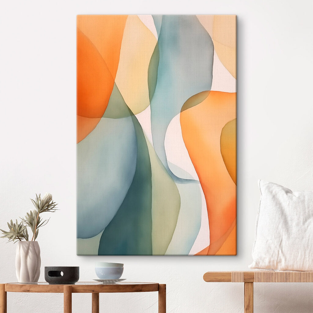Courbes bleues sur pêche — intérieur 2