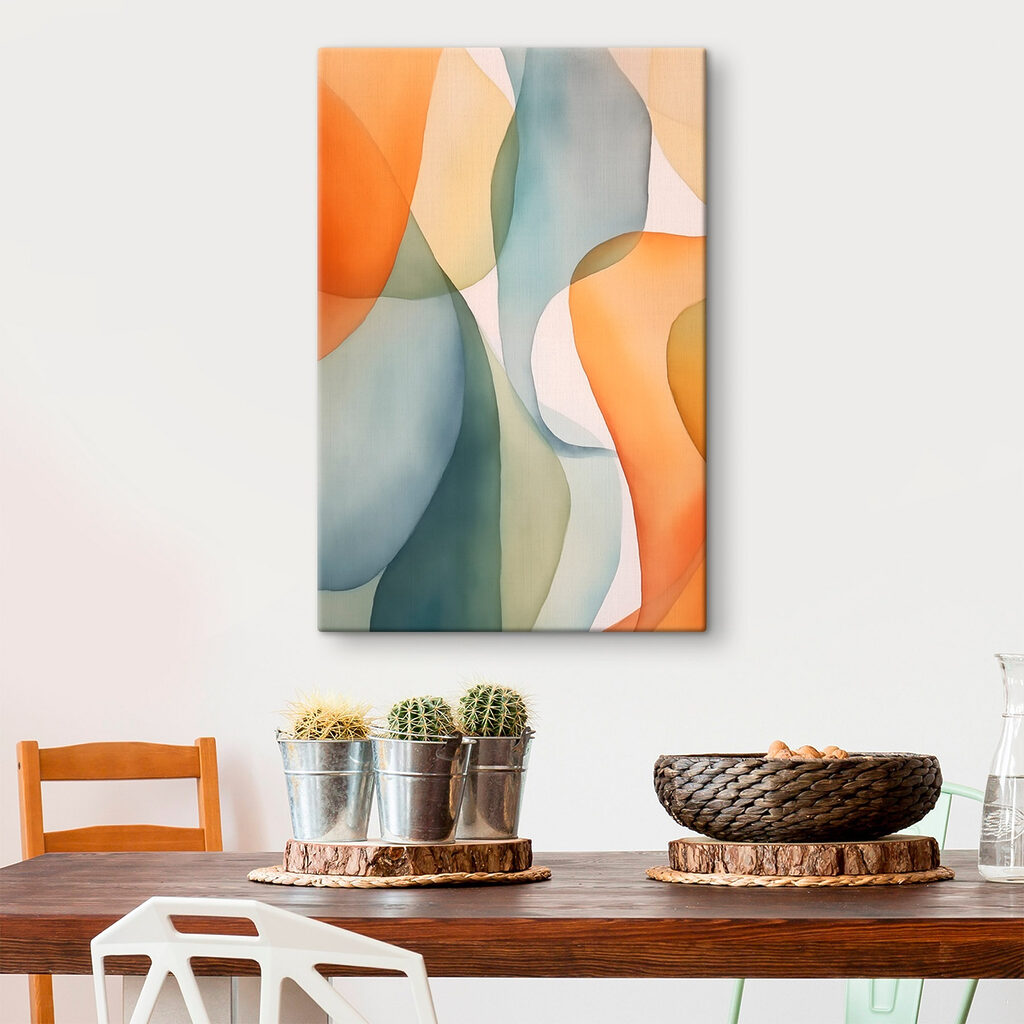 Courbes bleues sur pêche — intérieur 1