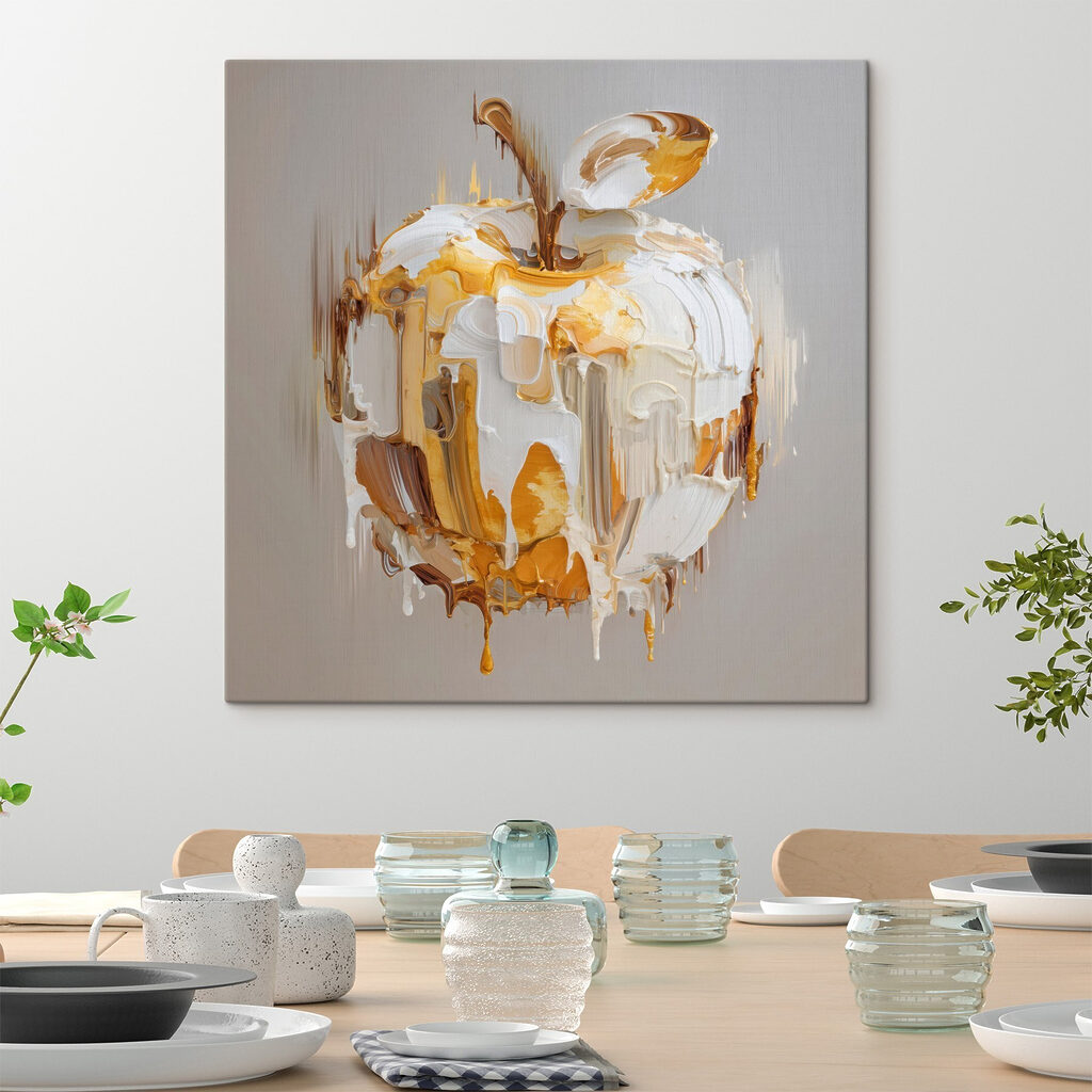 Pomme au pinceau dans un intérieur