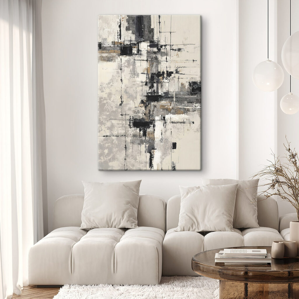 Traces urbaines grises dans un intérieur