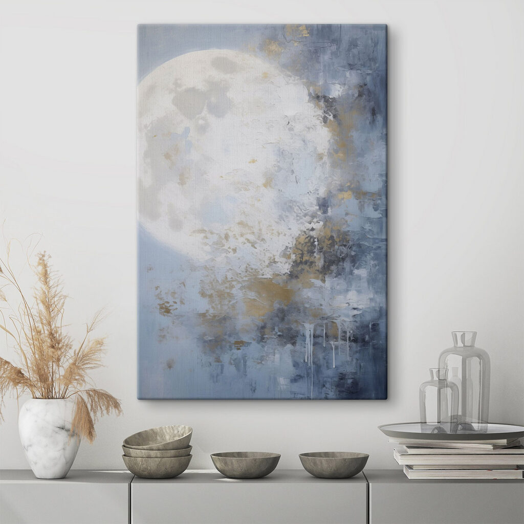 Pleine lune et couleurs dans un intérieur