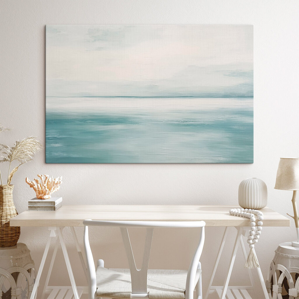 Silence turquoise dans un intérieur