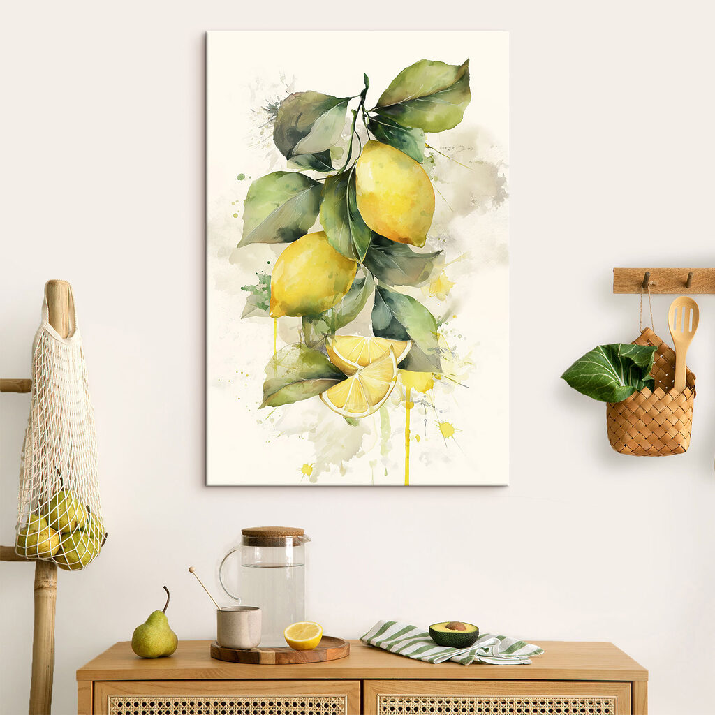 Rameau de citrons dans un intérieur