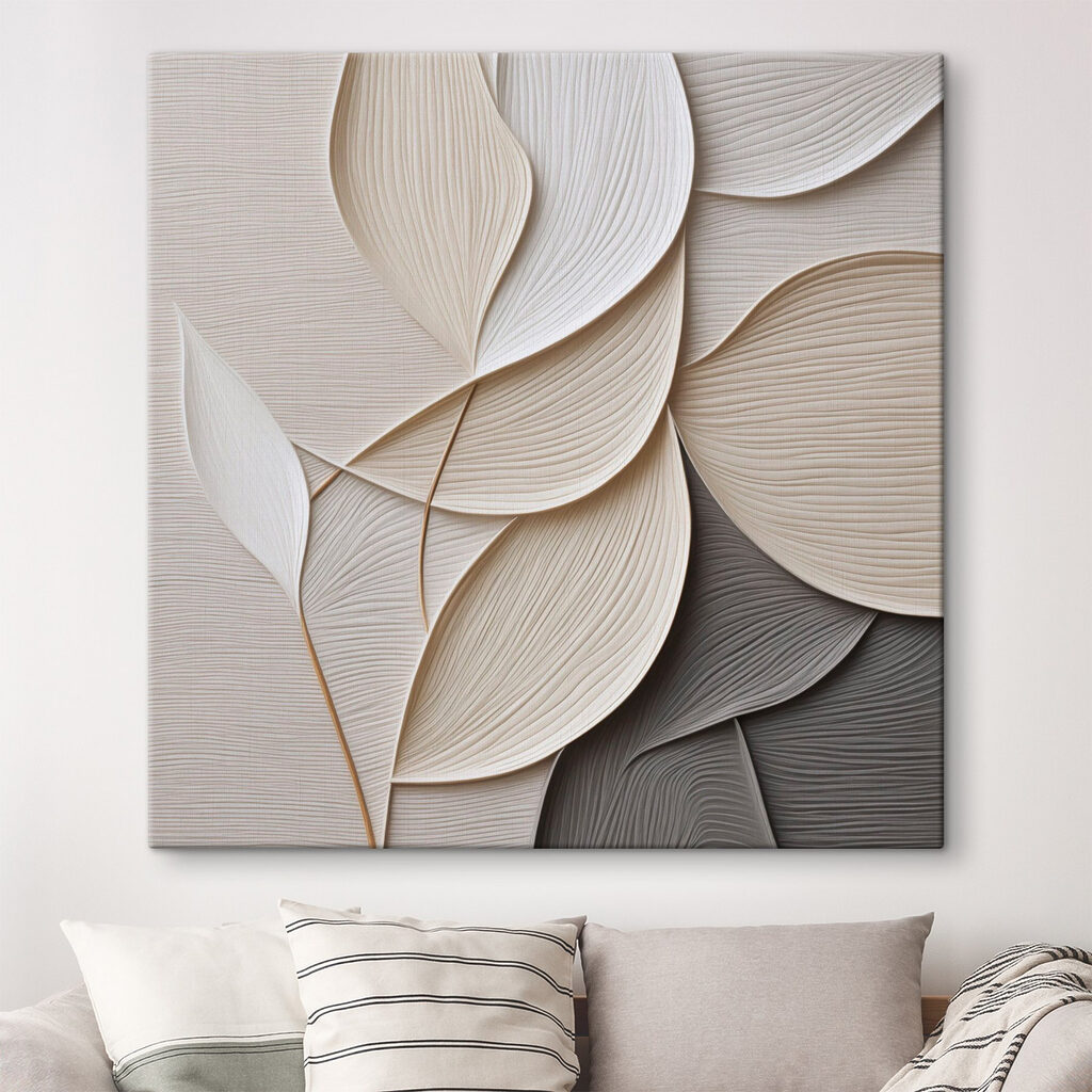 Douces lignes végétales dans un intérieur