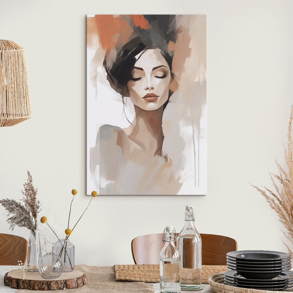 Portrait aux tons chauds dans un intérieur