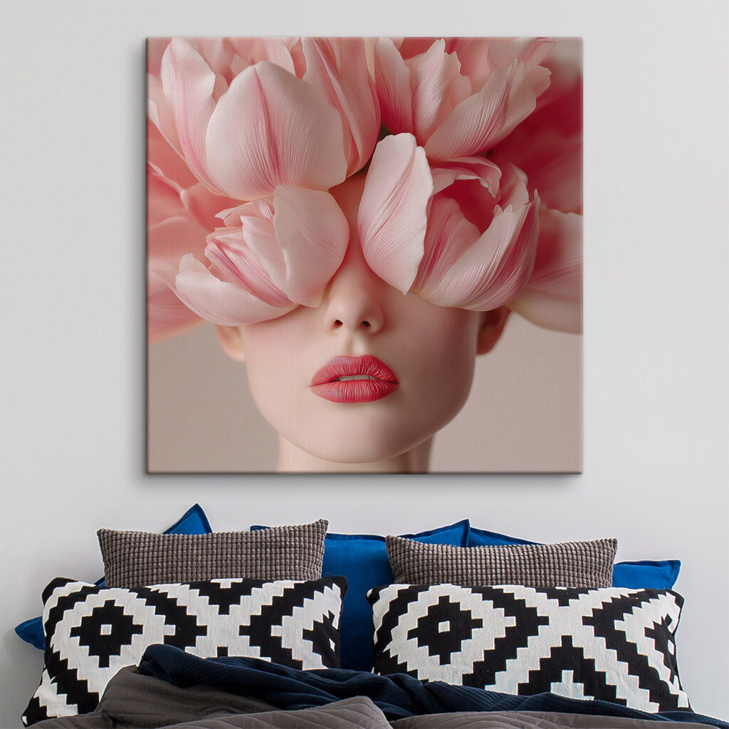 Regard voilé de tulipes dans un intérieur