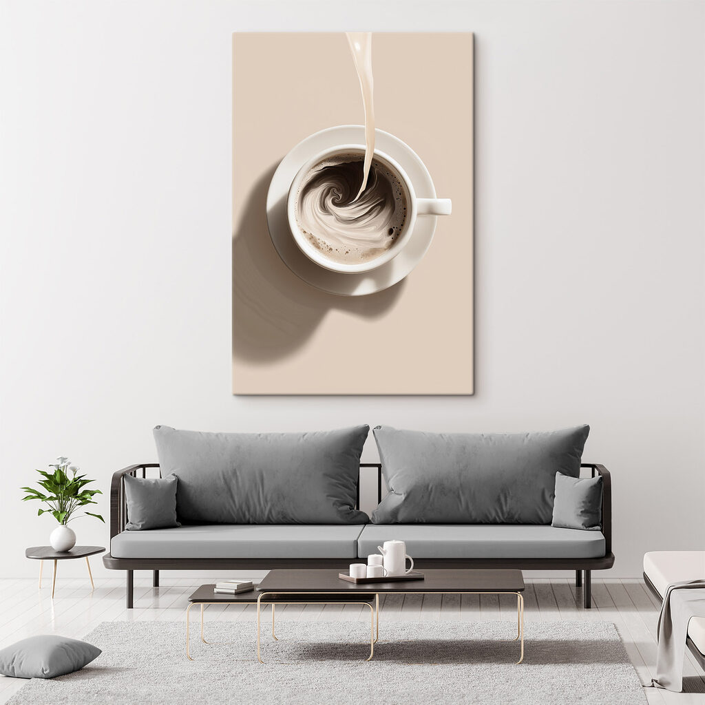 Spirale de lait dans un intérieur