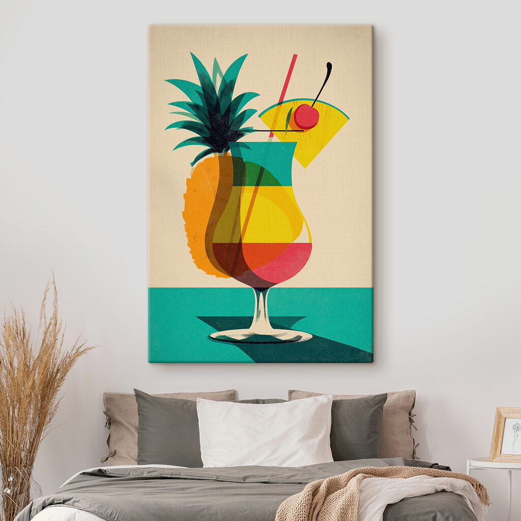 Cocktail à l’ananas dans un intérieur
