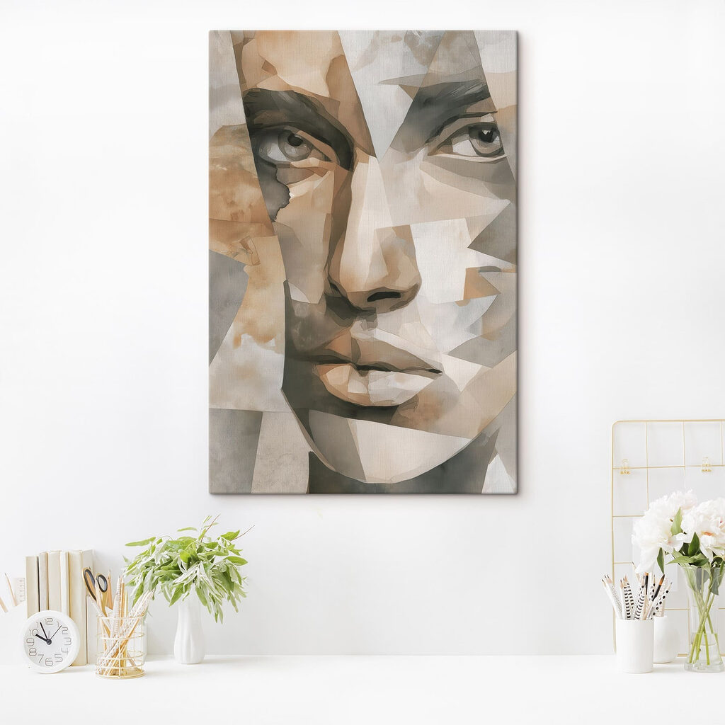 Regard vif en triangles dans un intérieur